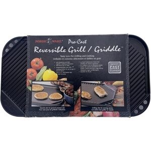 NORDIC WARE Cast Aluminum Reversible 2 Burner Grill Griddle New Gas Electric NEW